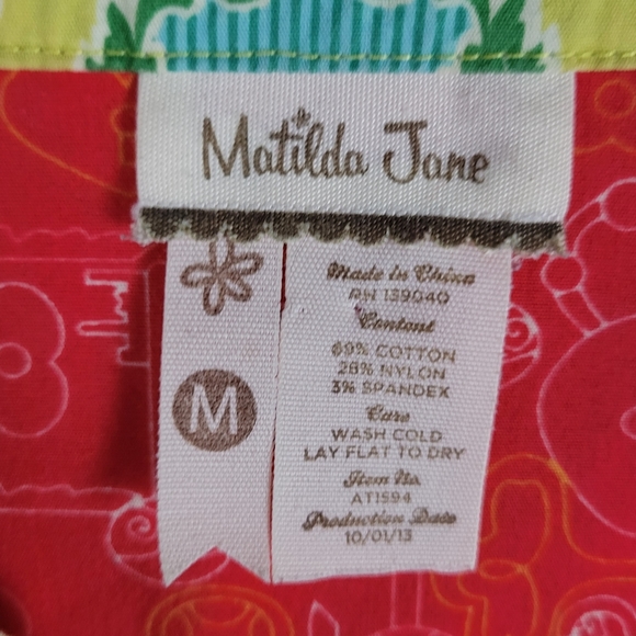 MATILDA JANE | Green Acres mock collar pintuck pleat waist tie garden tunic top - Picture 7 of 8